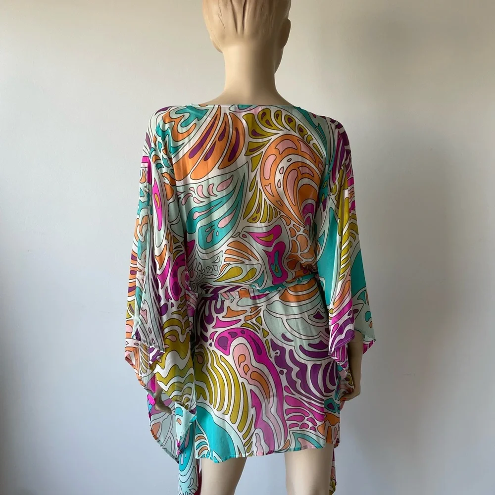 Matthew Williamson for H&M Vintage Beach Tunic Cover Up silk size s